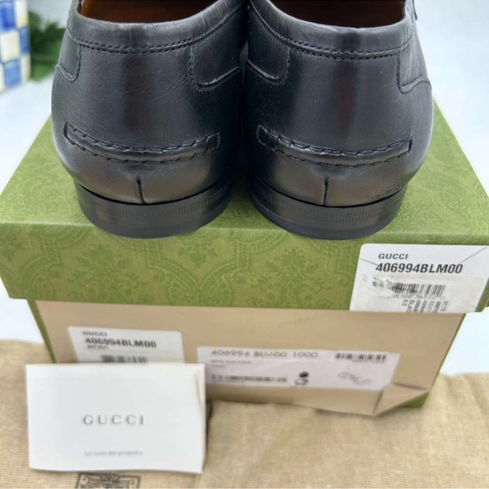 Men’s Gucci, jordaan loafer size 8.5 fits 9.5 US made in Italy - Picture 8 of 9